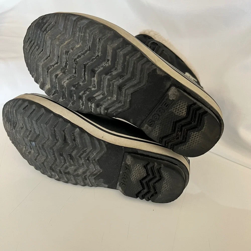 Sorel Kids Yoot Pac Nylon Snow Boots Black Waterproof NY1962-010 Size 3